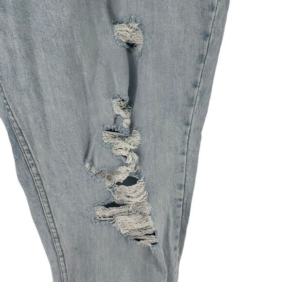 Abercrombie Curve Love Ankle Straight Ultra High Rise Size 37 24L Light Wash - Picture 4 of 10